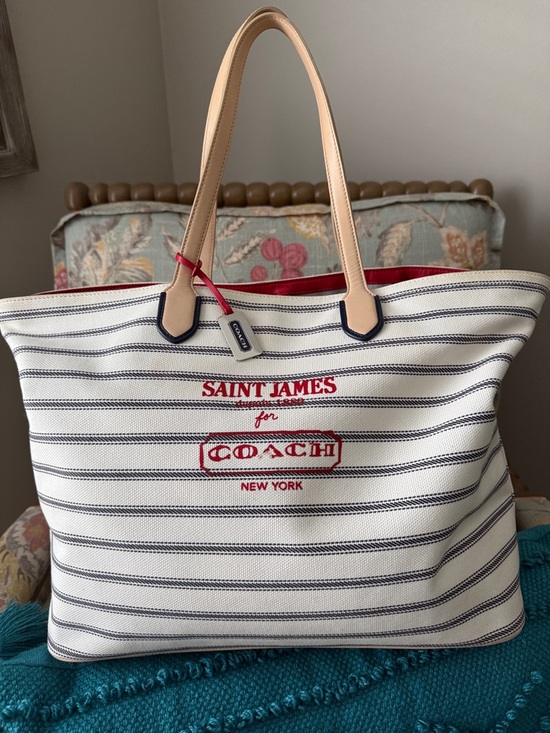 Coach Handbags - Coach x Saint James Legacy Weekend Breton Nautical Tote